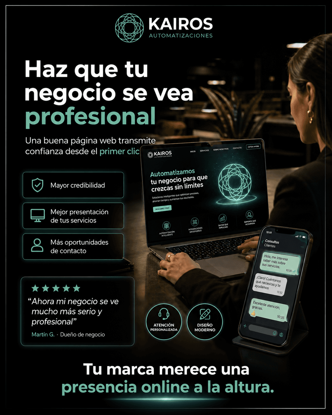 Web adaptable para imagen profesional